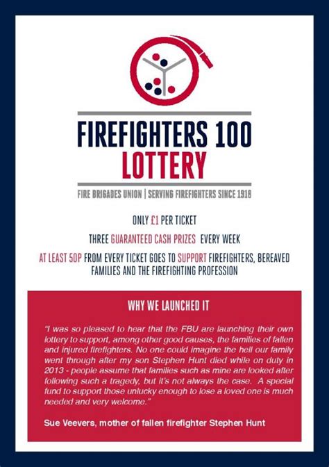 Firefighters 100 Lottery .
